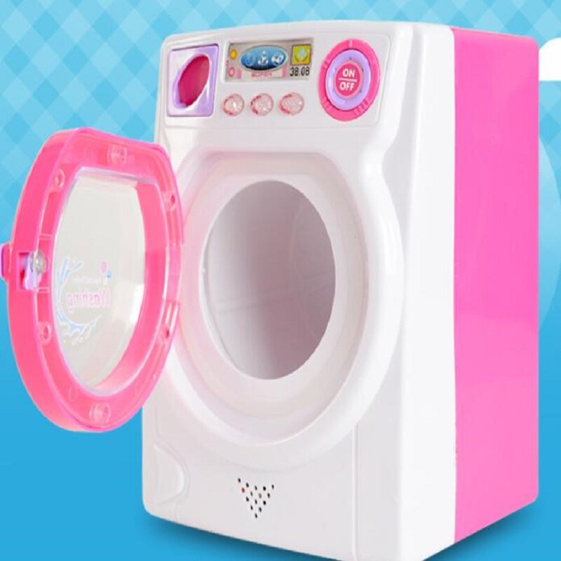 Mini playhouse toys Small appliance washing machine Can add water Simulation drum washing machine model toy