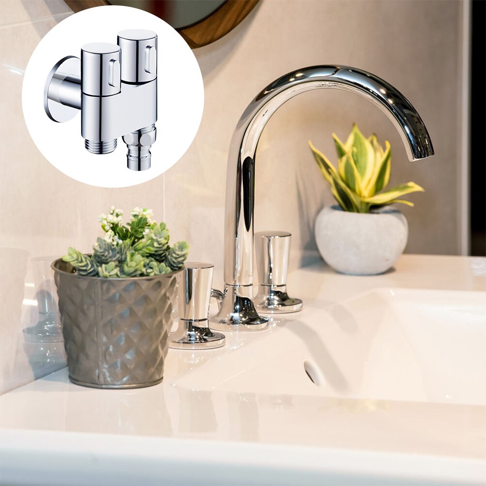 Water Shut Off Valves 1/2 Inch 3/4 Inch Threaded Toilet Faucet Valves Supply: 8X7X6cm