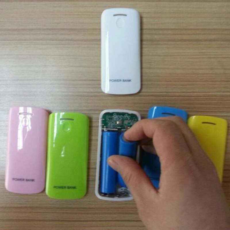 Diy Power Bank Case 2X18650 Batterij Oplader Externe Doos Met Led Zaklamp Q6PA