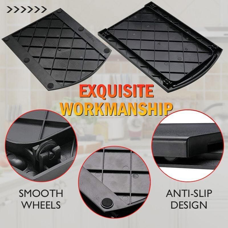 Versitle Movable Coffee Tray Mat,Under-Cabinet Equipment Coffee Machine Toaster Countertop Storage Moving Slider-Base