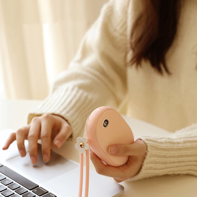 Portable USB Rechargeable Mini Heater with Temperature Display Travel Warmer Winter Hand Warmer
