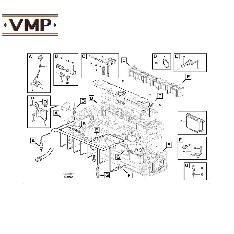 21531072-temperatur für Sensor EW160B, EC290C NL, EC480D HR, EW140C Volvo Bagger-VMP