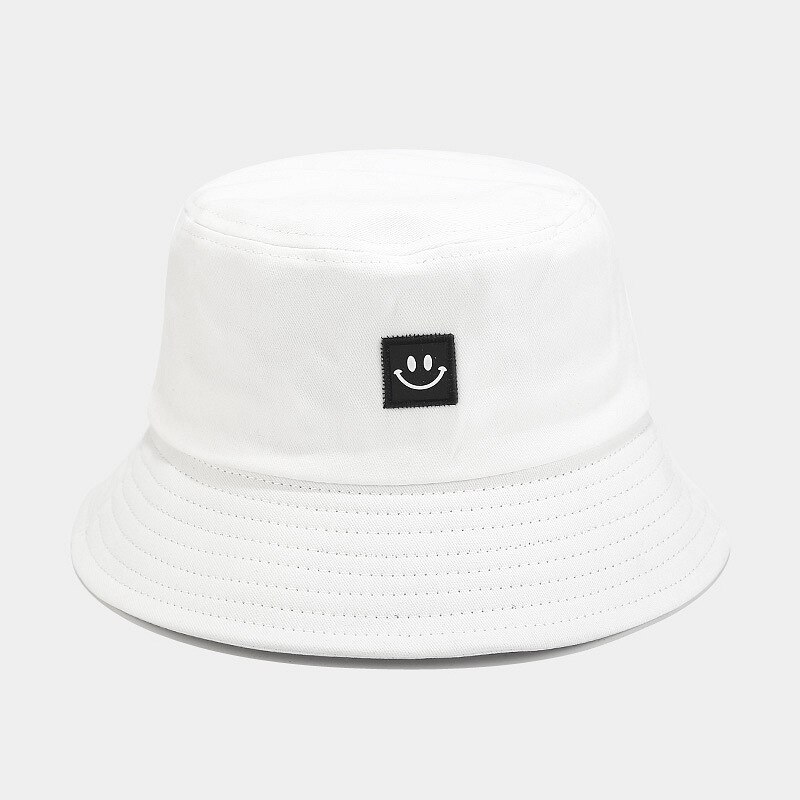 Bucket hat kvinder sød lilla hatte solcreme ensfarvet smil bucket hat панамы efterår trend mænd graffiti: 06