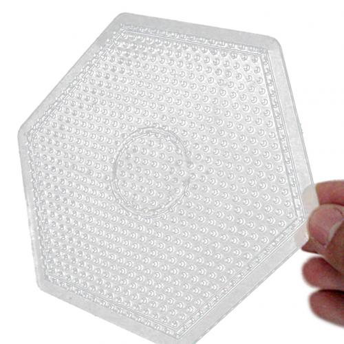 Grand carré hexagone rond grand panneau perforé pour fusible perles enfants jouet: Hexagon