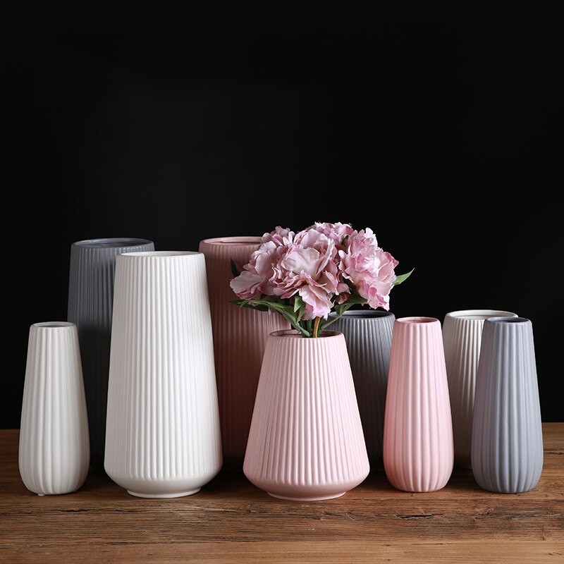 Klassisk middelhavs keramisk vase nordisk moderne enkel keramisk vase hjem blomsterindsættelse dekoration