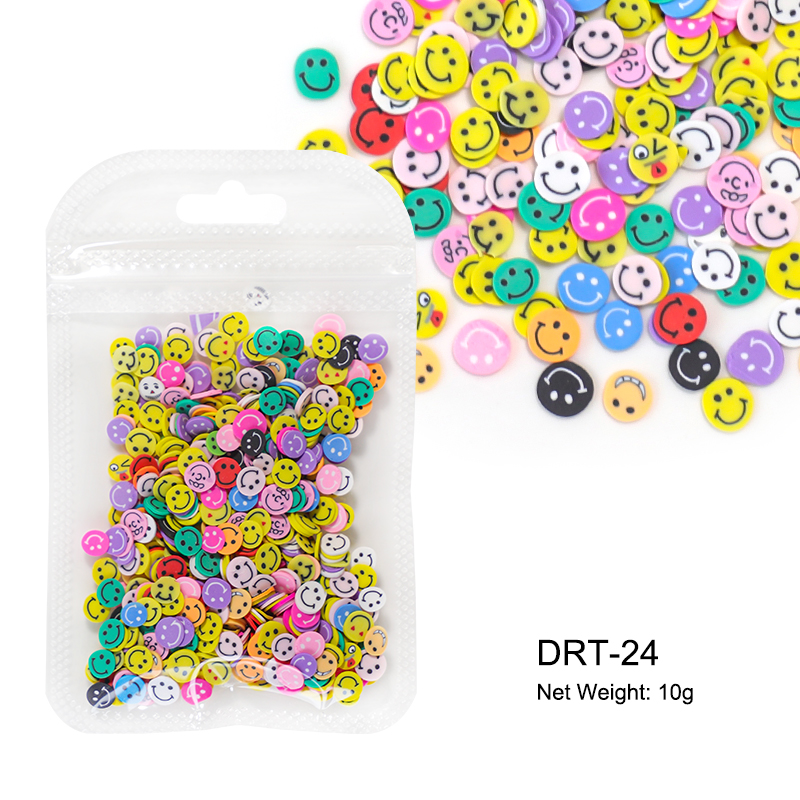 10 g/zak Fruit Plakjes Nail Art Decoraties Kerst Kerstman Bloemen 3D Polymeer Pailletten Klei Stickers DIY Nagels Accessoires: Black