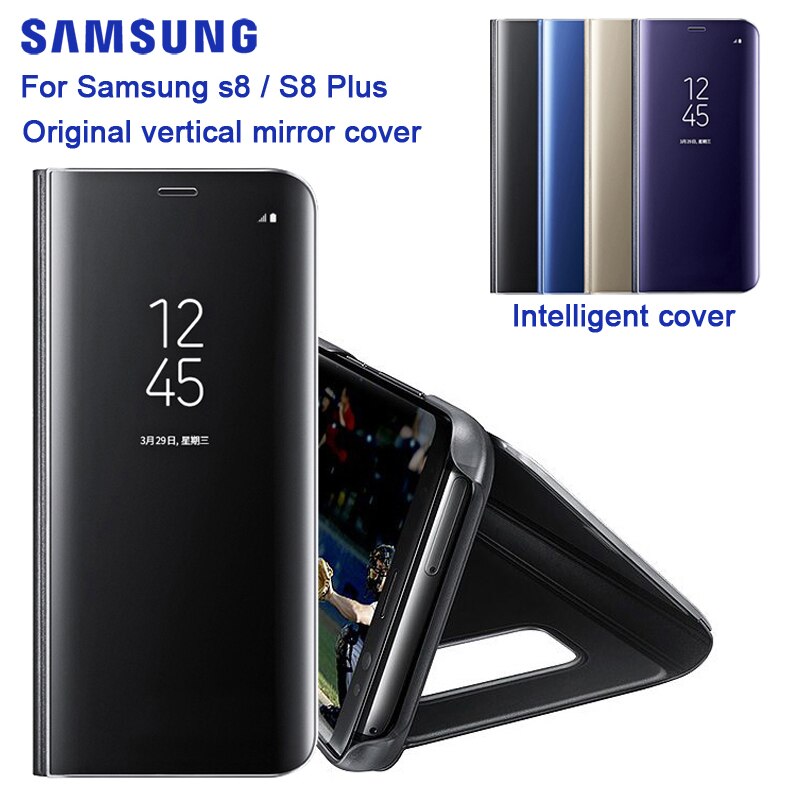 For SAMSUNG Original Mirro Cover Clear View Phone Case EF-ZG955 For Samsung Galaxy S8 G9500 S8+ S8 Plus SM-G955 Rouse Slim Flip