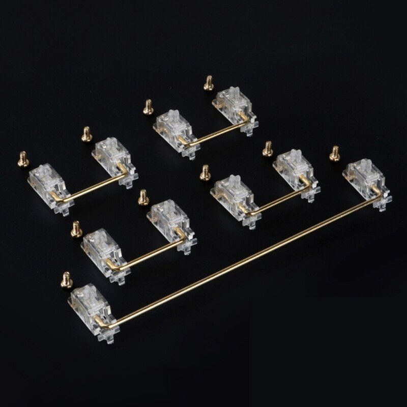 V2 Stabilizers Black Transparent Gold Plated Screw-in Stabilizer for Mechanical Keyboard xd96 xd87 gh60 xd64 xd84