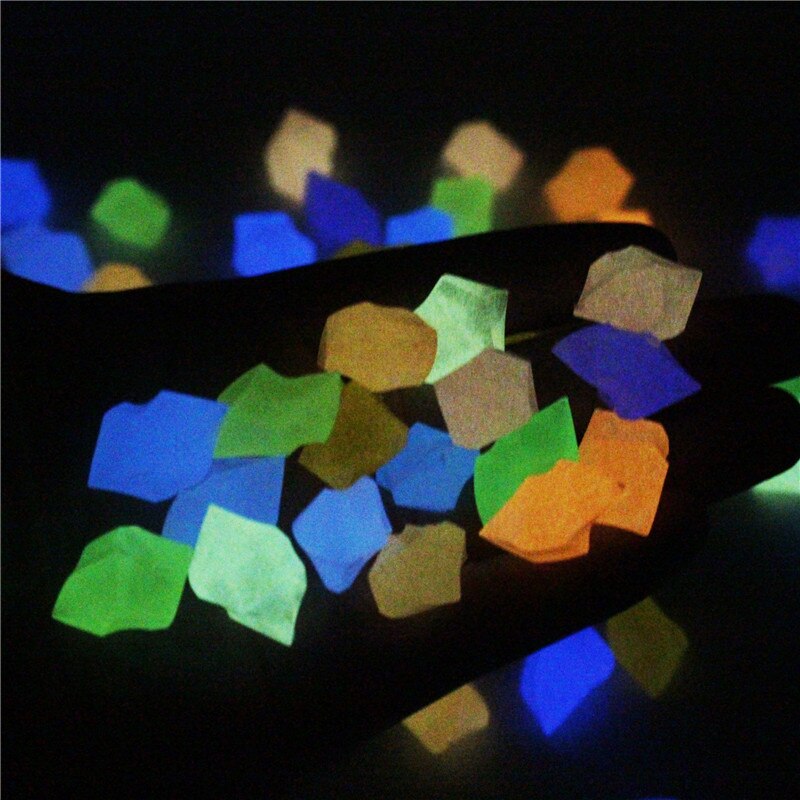 50Pcs Glow In The Dark Tuin Steentjes Glow Stones Rocks Voor Loopbruggen Tuinpad Patio Gazon Yard Decor Lichtgevende stenen Jardin