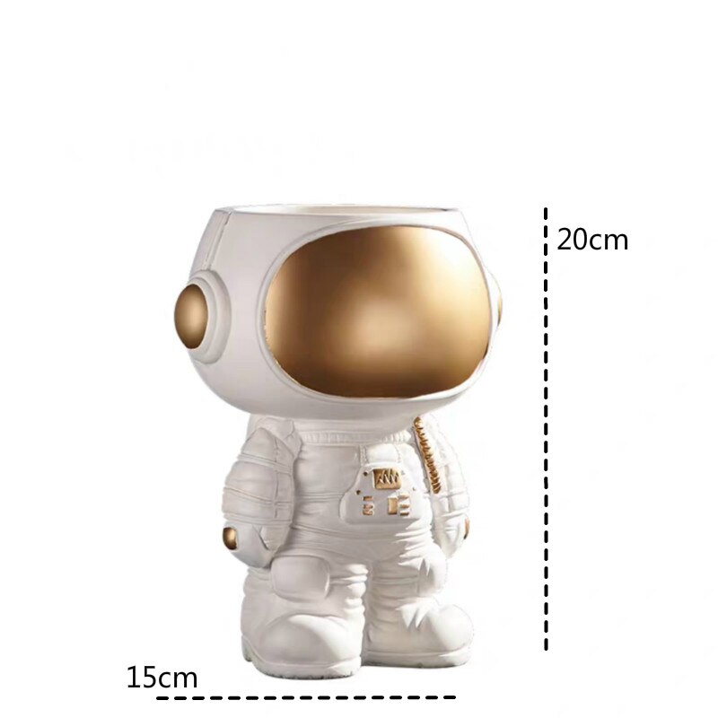 Nordisk harpiks astronaut skulptur figur søte nøkler lagring håndverk skrivebord moderne rom dekorasjon tilbehør hjem: 05
