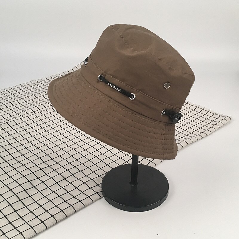 Fisherman Hat Female Spring and Summer Sun Protection UV Bucket Hat Wild Face-lift Drawstring Sun Hat Outside Sport Bucket Hat: Army Green