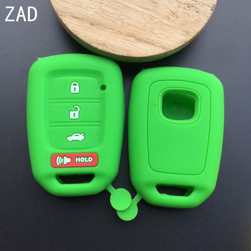 ZAD silicone rubber car key fob cover case shell cap for Honda accord CIVIC CRV jazz HR-V HRV remote key