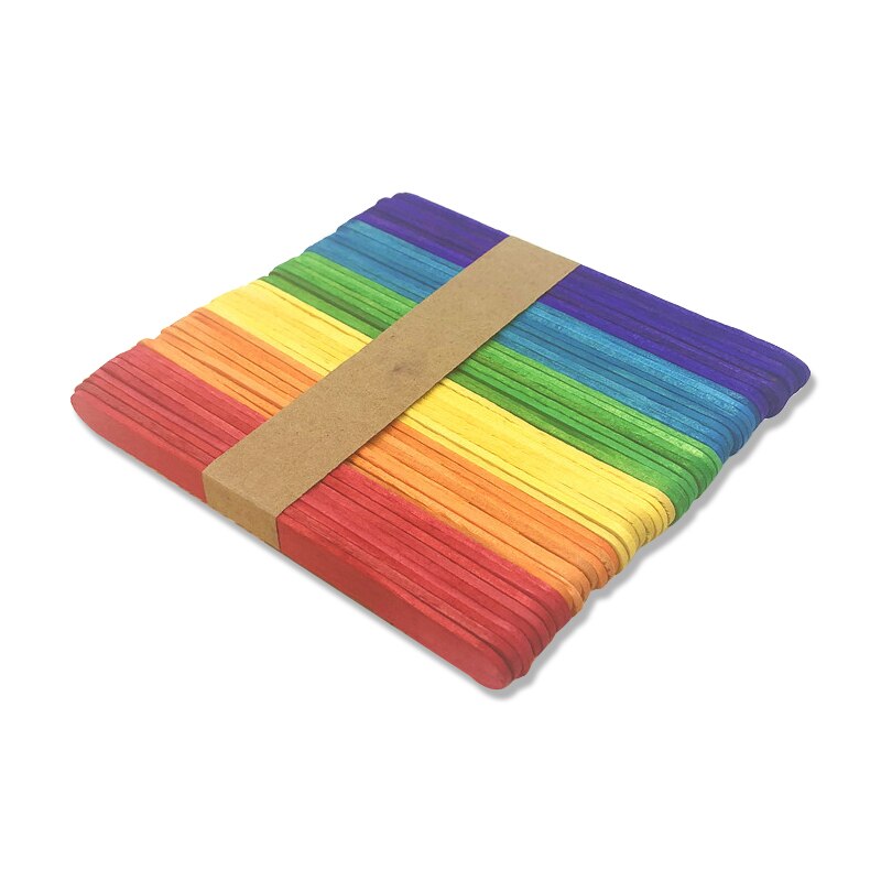 Palos de helado de madera Natural para paletas para niños, suministros de Casa hechos a mano para manualidades artísticas de juguete, 50 unidades