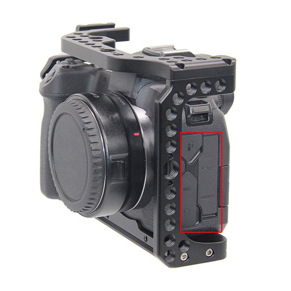 Camera Cage for Canon EOS R with Coldshoe 3/8 1/4 Thread Holes Arca Swiss Quick Release Plate Camera Protective Cover