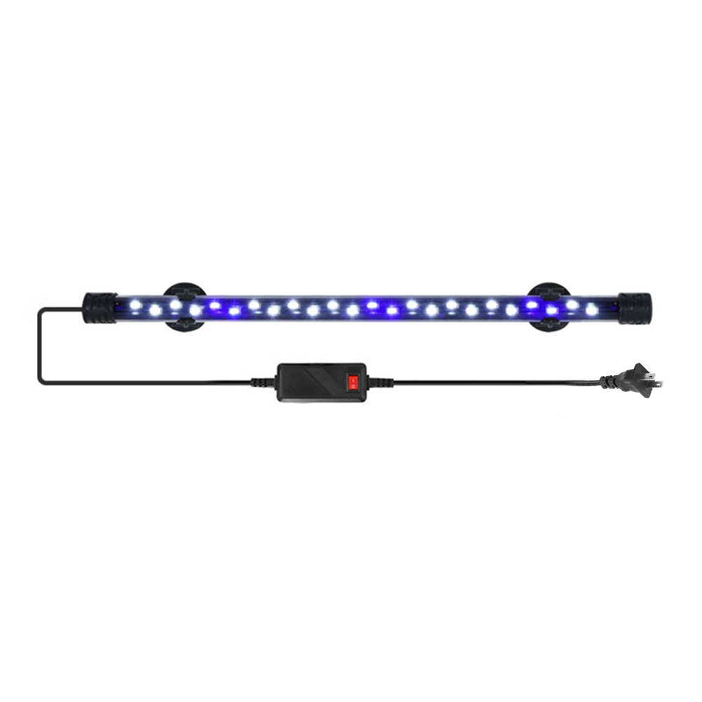 Aquarium Blue White Light Fish Tank Submersible Lamp Waterproof Underwater LED Plant Lamp Aquarium Lighting Accessories: US Plug 8W 38cm