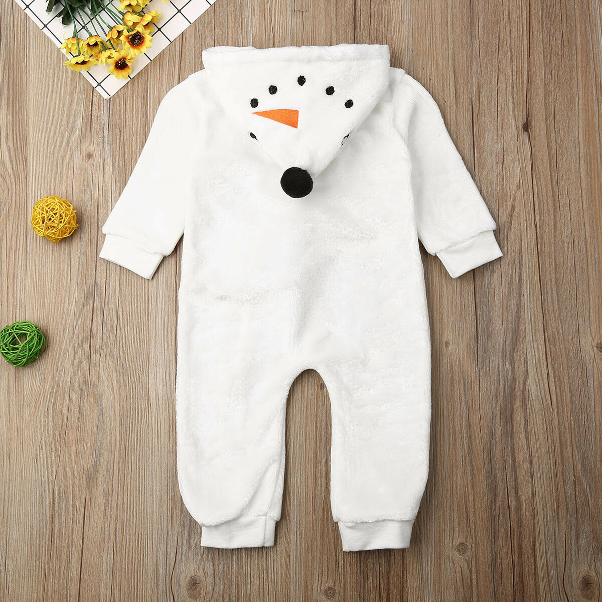 Happy Cherry Toddler Winter Coat Romper – Zip-Up Baby Snowsuit With Hood, Ribbed Cuffs, Windproof & Warm For 3–24 Months