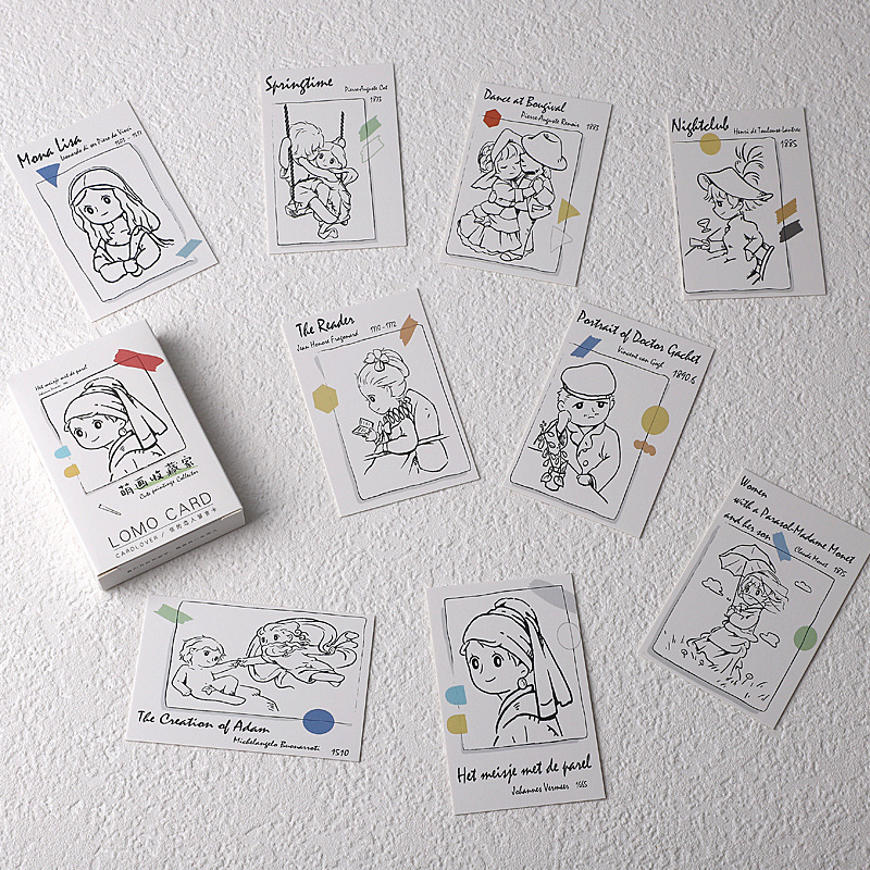 28 Teile/satz Cartoon Visitenkarten Student Grußkarten Mini Postkarte Nette Schreibwaren Geburtstag Mini Brief Umschlag Karte Set: J