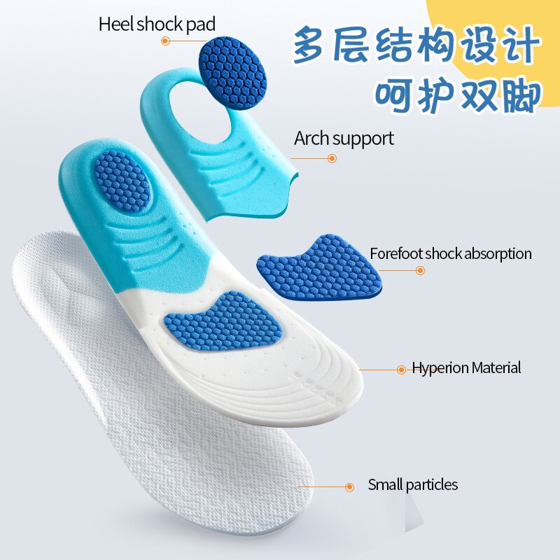 Children Memory Foam Sport Insoles Orthopedic Arch Support Shoes Pad Comfortable Heel Cushion Plantar Fasciitis Feet Care Insole