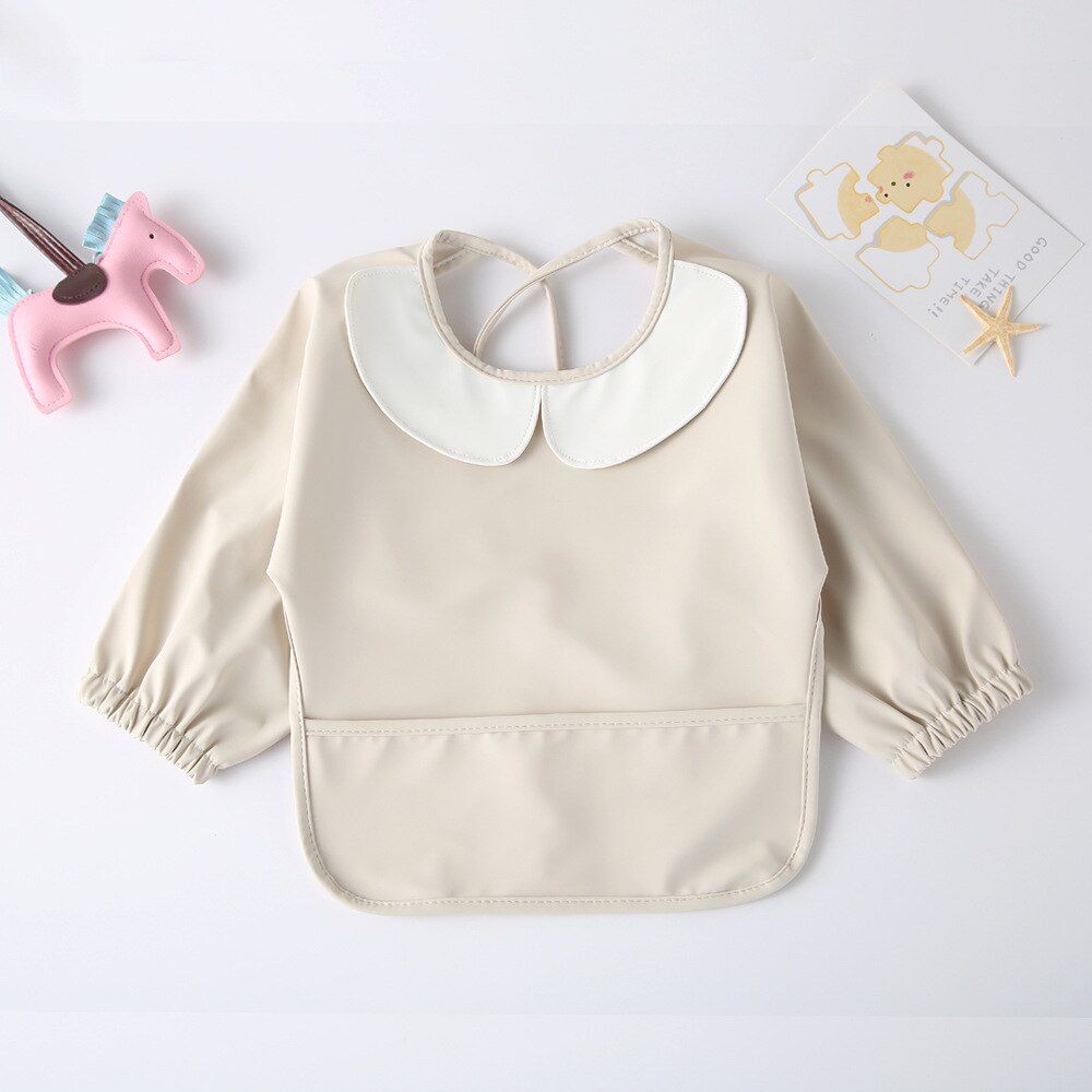 Bebê à prova dwaterproof água babadores arroto pano com bolso alimentação do bebê desenho blusa para crianças acessórios do bebê infantil avental crianças coisas: 11 / S(6-12M)