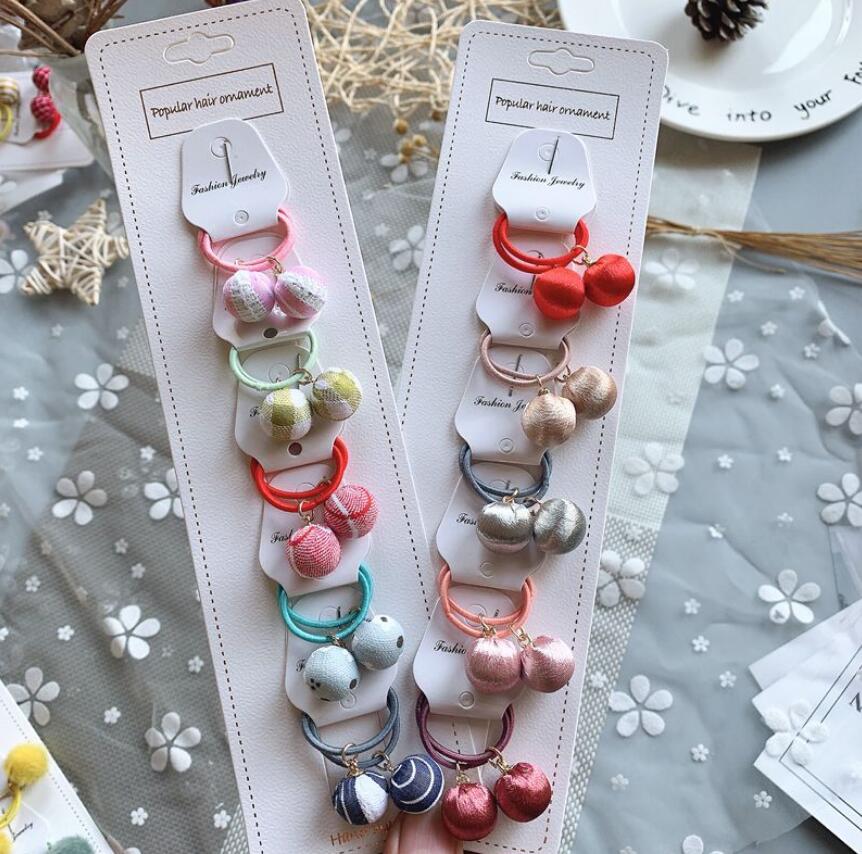 20 stuks/set kinderen pluche haarelastiekjes touw ballen geruite knoop peuters elastische haarband hoofdband baby staart haar meisjes accessoires: E -20 stuks