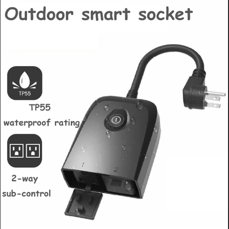 Outdoor WIFI Smart Steckdose Smart Home Können Sprachsteuerung Timing Buchse Einfach Zu Gehen, Kompakt Und Bequem