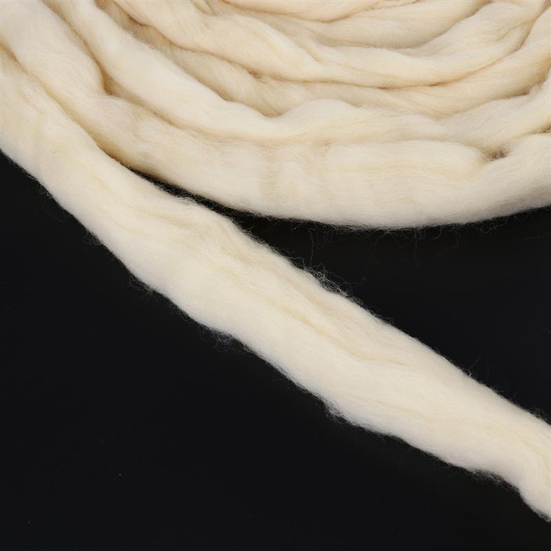 Natuurlijke Zwervende Wol Roving Fiber Vilt Ambachten Naaldvilten 200G Wolvilt Diy Handgemaakte Wollen Sliver (Galatea)