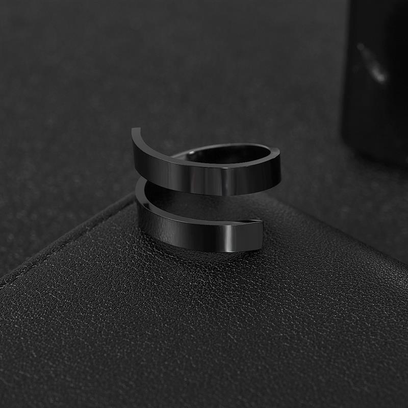 Hiphop Rock Doublelayer Ring Voor Mannen Vrouwen Black Rose Gold Roestvrij Stalen Ringen Man Vrouw Sieraden Bruiloft Paar