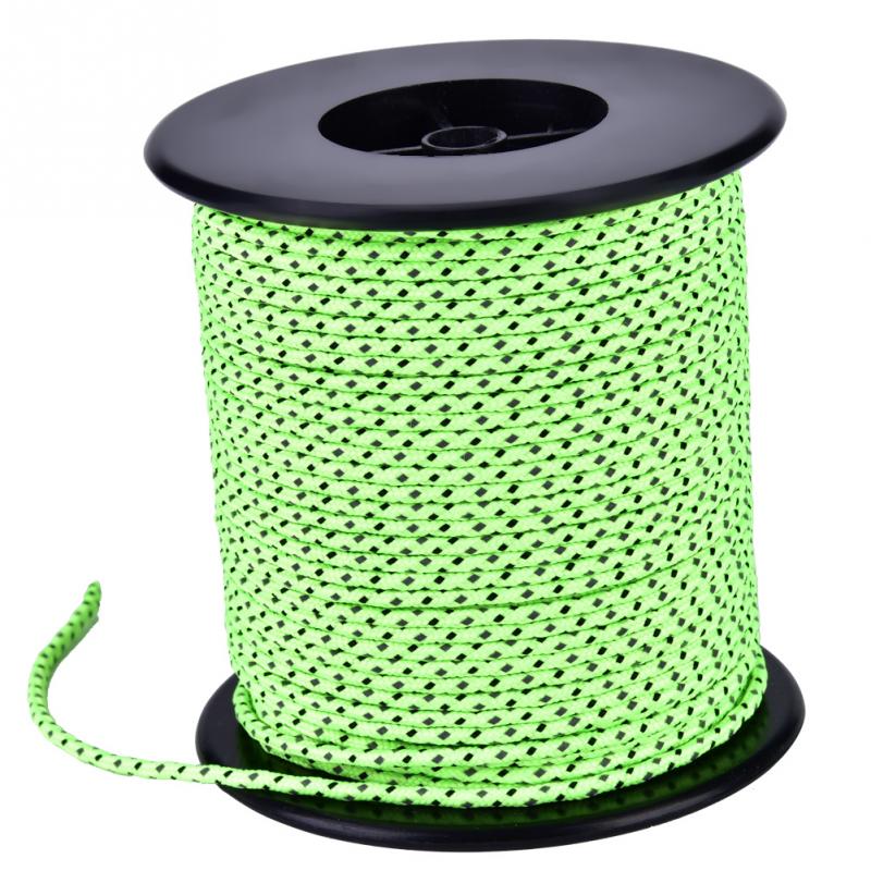 20/50m reflekterende telt reb nylon telt line snor paraply paracord reb camping vandre telt tilbehør