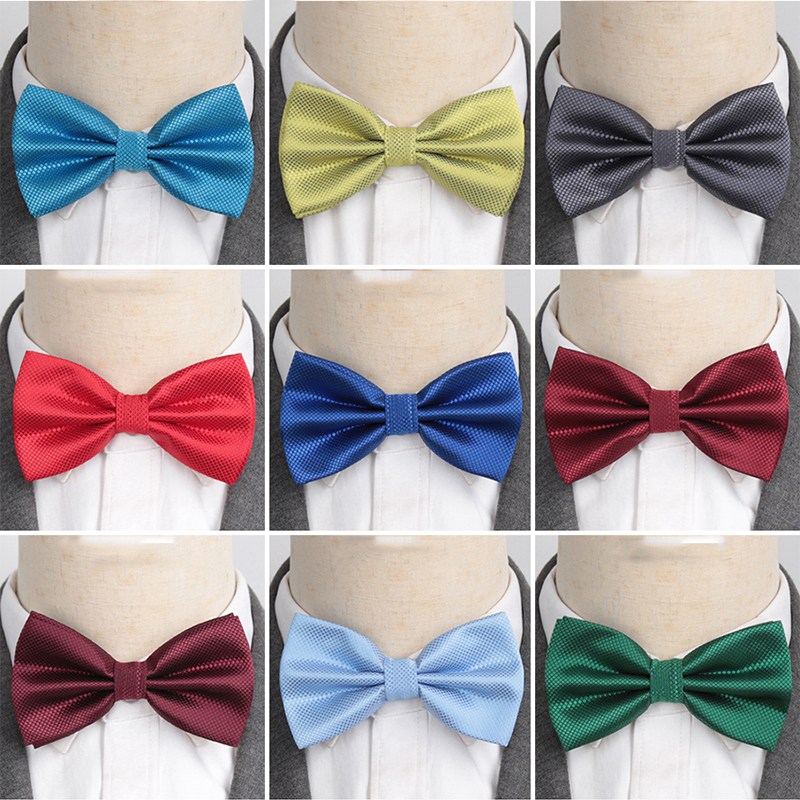 Pajarita de boda de mariposa de Color sólido para hombres, corbata para niños y niñas, accesorios de lazo de caramelo, cuadros Multicolor, pajarita de cuello ajustable