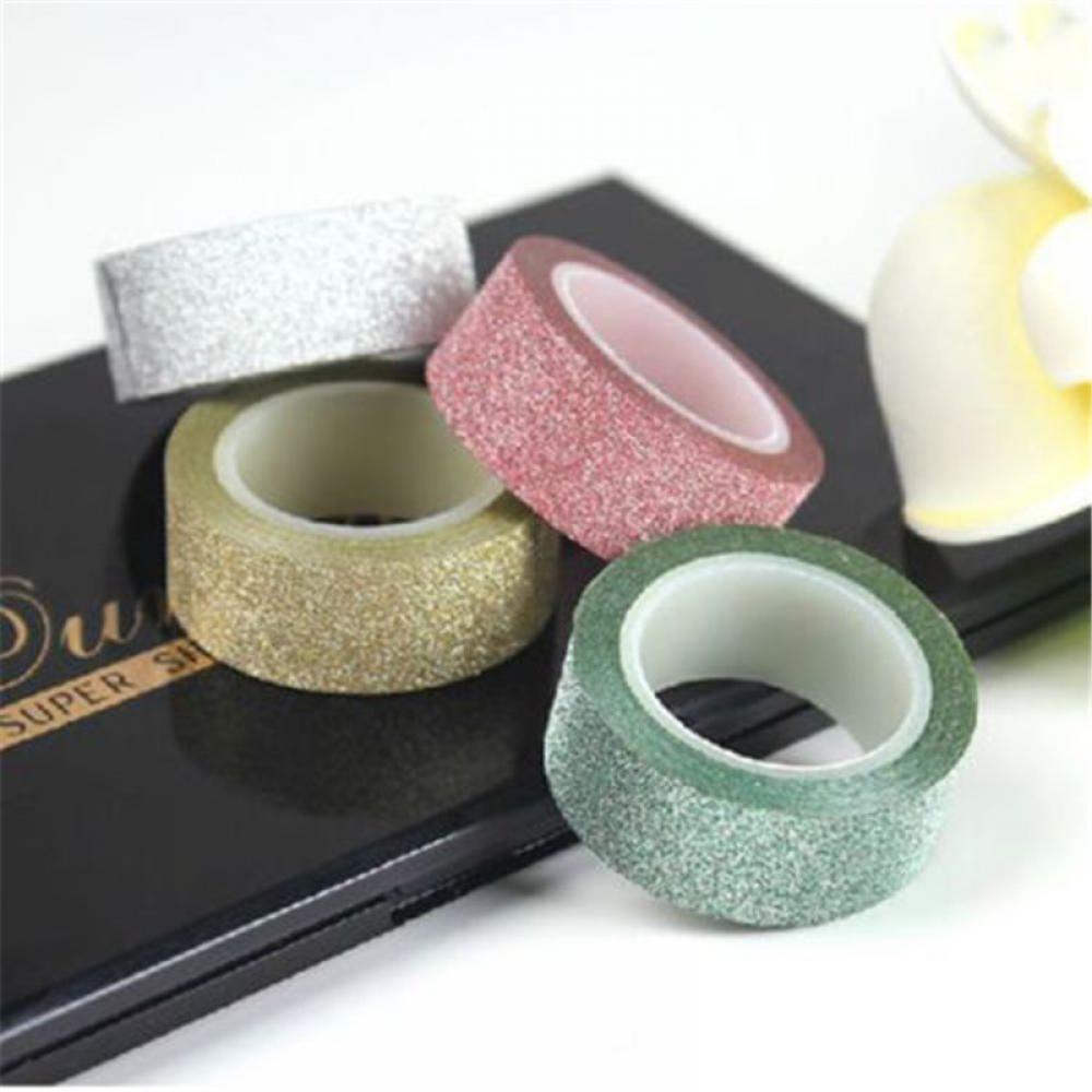 Lim sølv gylden glitter washi teip scrapbooking julefest kawaii søt dekorativt papir håndverk