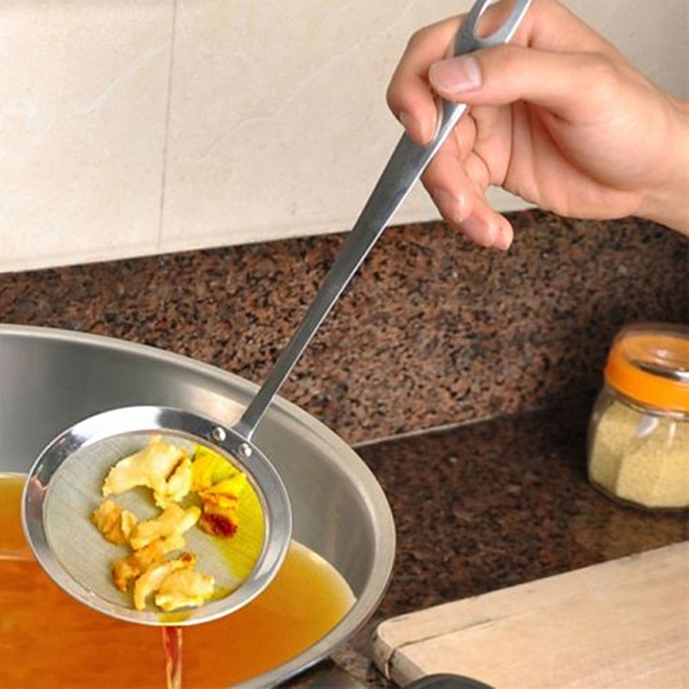 1pcs Stainless Steel Fine Mesh Colander Sifter Sieve Kitchen Vegetable Strainer oil sieve cooking tools