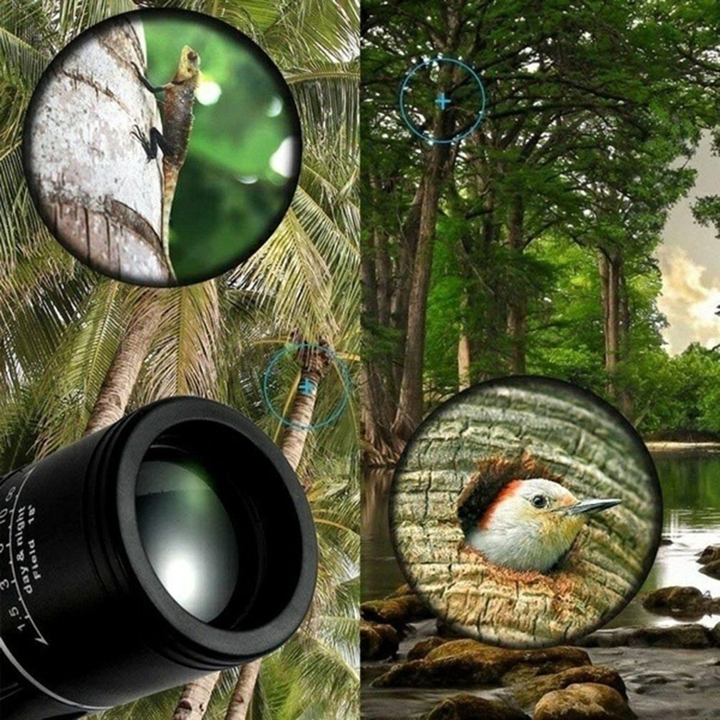 16X52 Distance Sports Zoomable Monocular Low Light Night Vision Monocular Telescope For Outdoor Watching