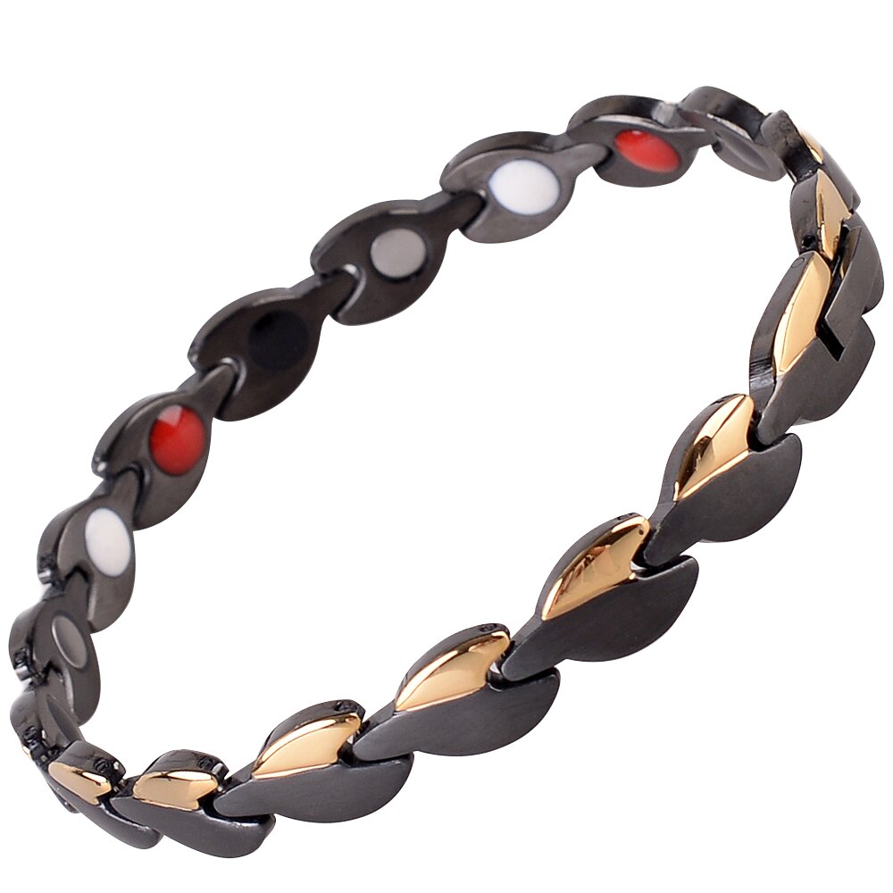 EBUTY – Bracelet à breloques énergétique pour femmes, bijoux à la , populaire, 4 éléments avec boîte: black