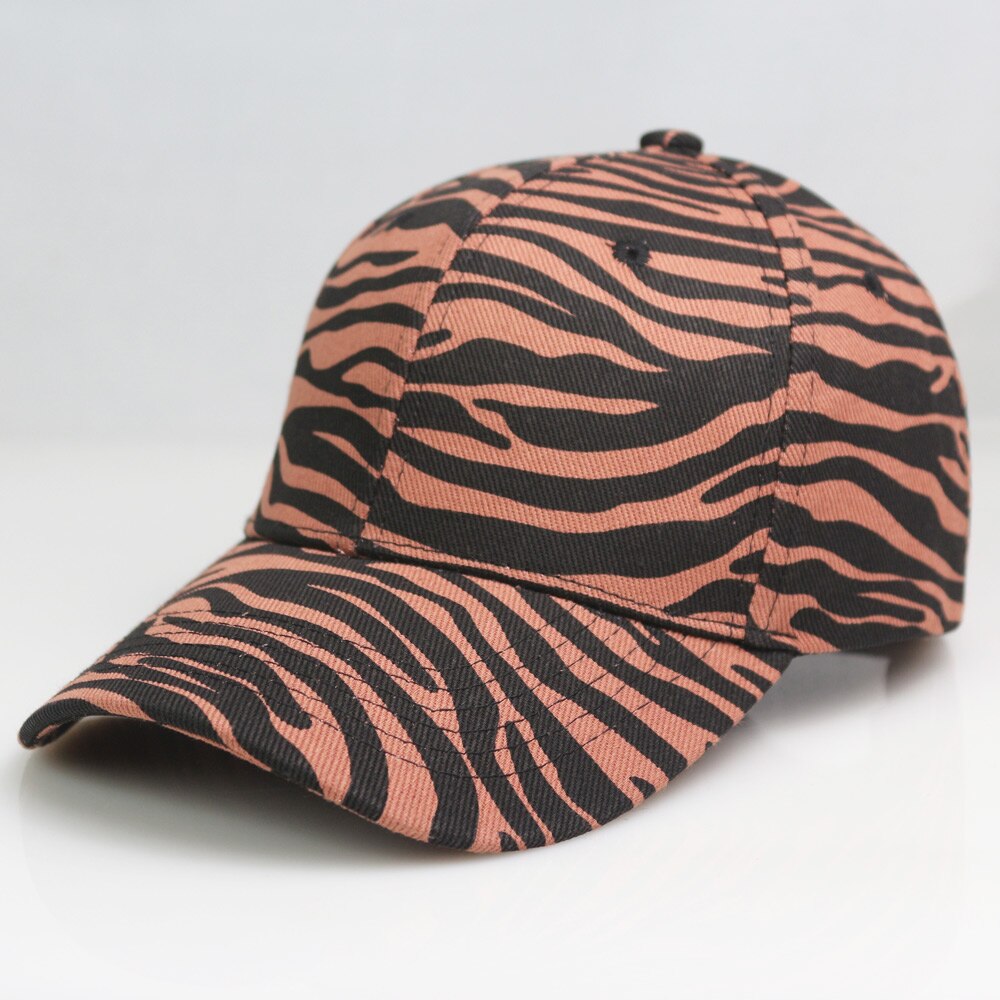 Women&#39;s Printed Striped Zebra Baseball Cap Men&#39;s Casual Adjustable Dad Hat Novelty Style Orange Blue White