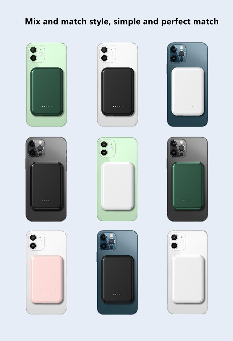 10000Mah Mini Powerbank Voor Magsafe Magnetische Draadloze Power Bank Mobiele Telefoon Externe Batterij Voor Iphone 13 12 13Pro 12Pro max