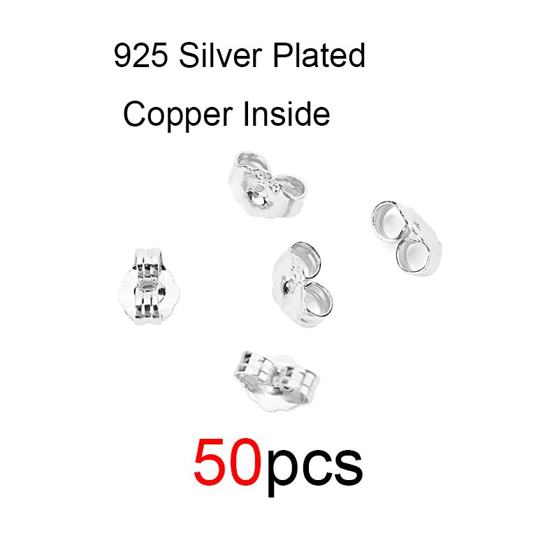 50 stuks 925 Sterling Verzilverd Oorbellen Haken Hypoallergeen Anti Allergie Oorbel Sluitingen Veel Voor Diy Sieraden Maken Benodigdheden: Blauw