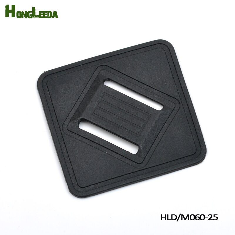 60 piezas 1 "25mm negro plástico silicona correa de hombro almohadilla de goma para mochila Correa correas parches HLD/M060-25