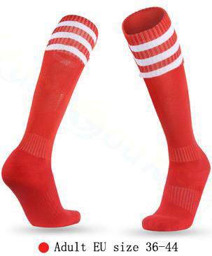 1pairs Sports Socks Knee Legging Stockings Soccer Baseball Football Men Women long Socks Cheerleaders stage performance socks: red / adults over1.4meters