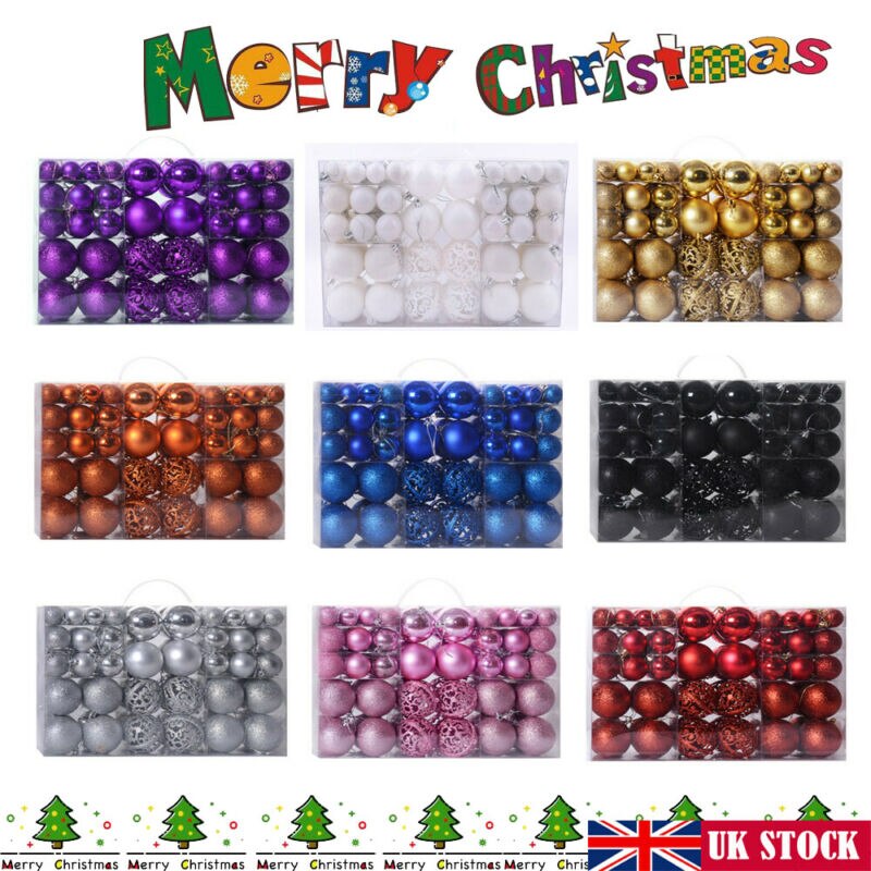 100 pieces / set Christmas Balls Christmas Tree Decorations Luminous Ball Matte Hollow Ball Year Home Decor