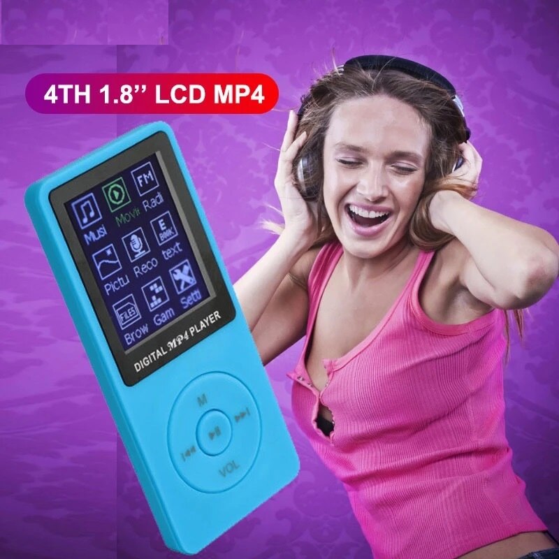 Stil bærbar 1.8 "lcd  mp3 mp4 afspiller til ipod musik video medieafspiller fm radio bærbar farverig  mp3 mp4 afspiller musik video