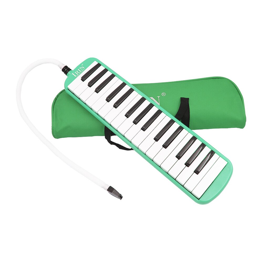Teclas de música para Piano, instrumento Musical armónica con bolsa de transporte, teclado de música, acordeón, iluminación de 32 teclas, 1 ud.: 1PCS  Green