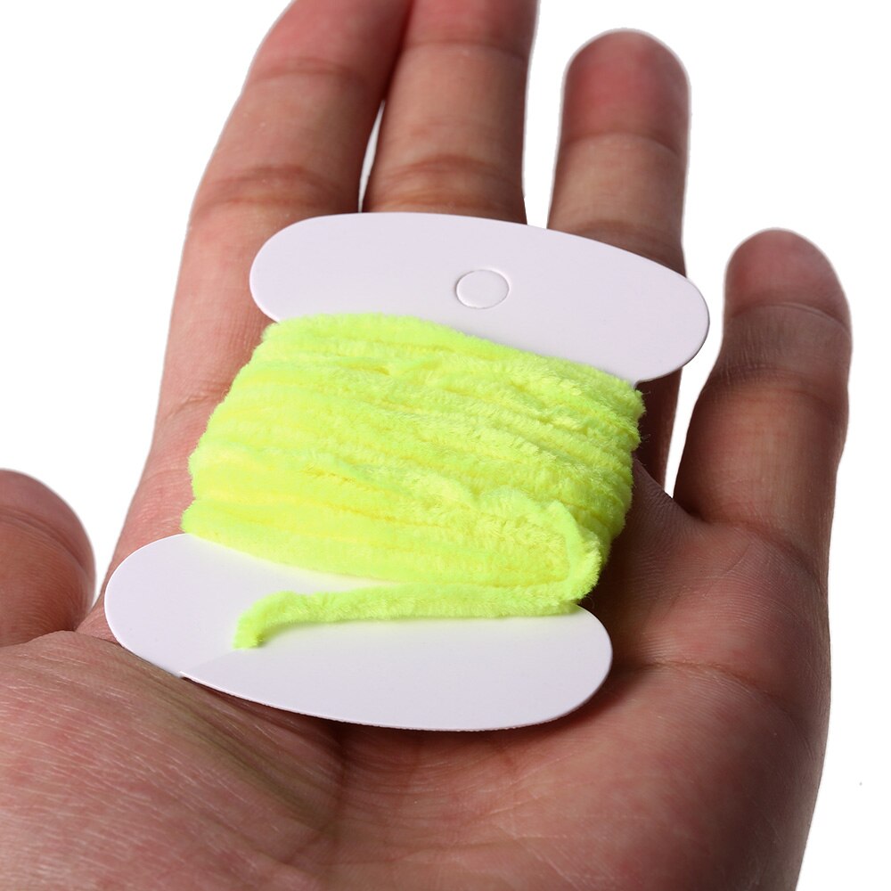 8PCS 3.0m Fishing Flies Tying Body Material Fly Tying Tinsel Chenille For Woolly Bugger Worms Rayon Chenille Yarn Fly Fishing