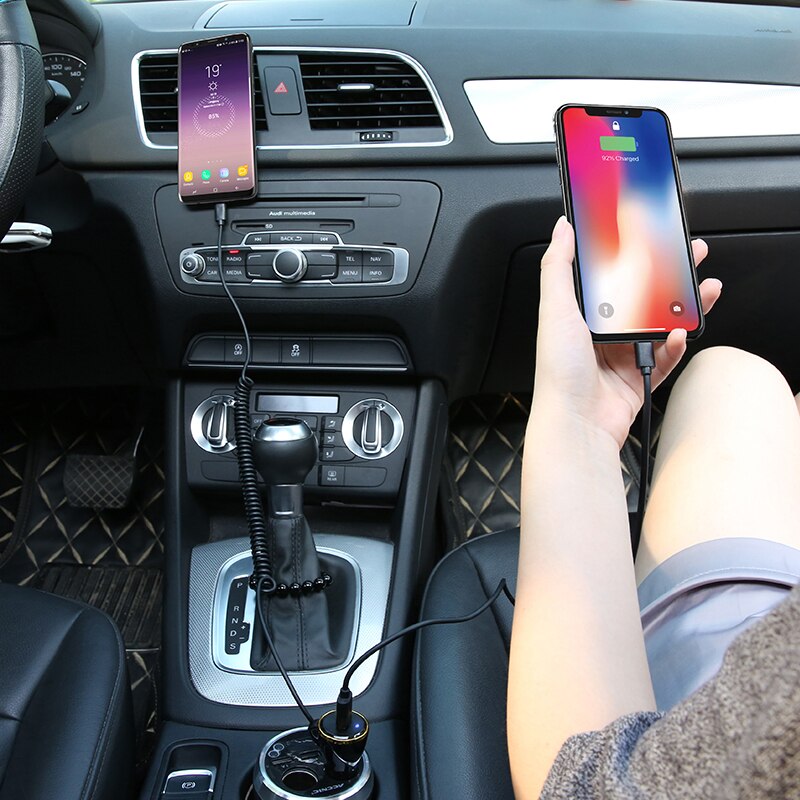 FLOVEME 2 Arten Auto Ladegerät Für Telefon Mini USB Auto-Ladegerät Für iPhone X Samsung Hinweis 9 USB Ladegerät praktisch Adapter in Auto