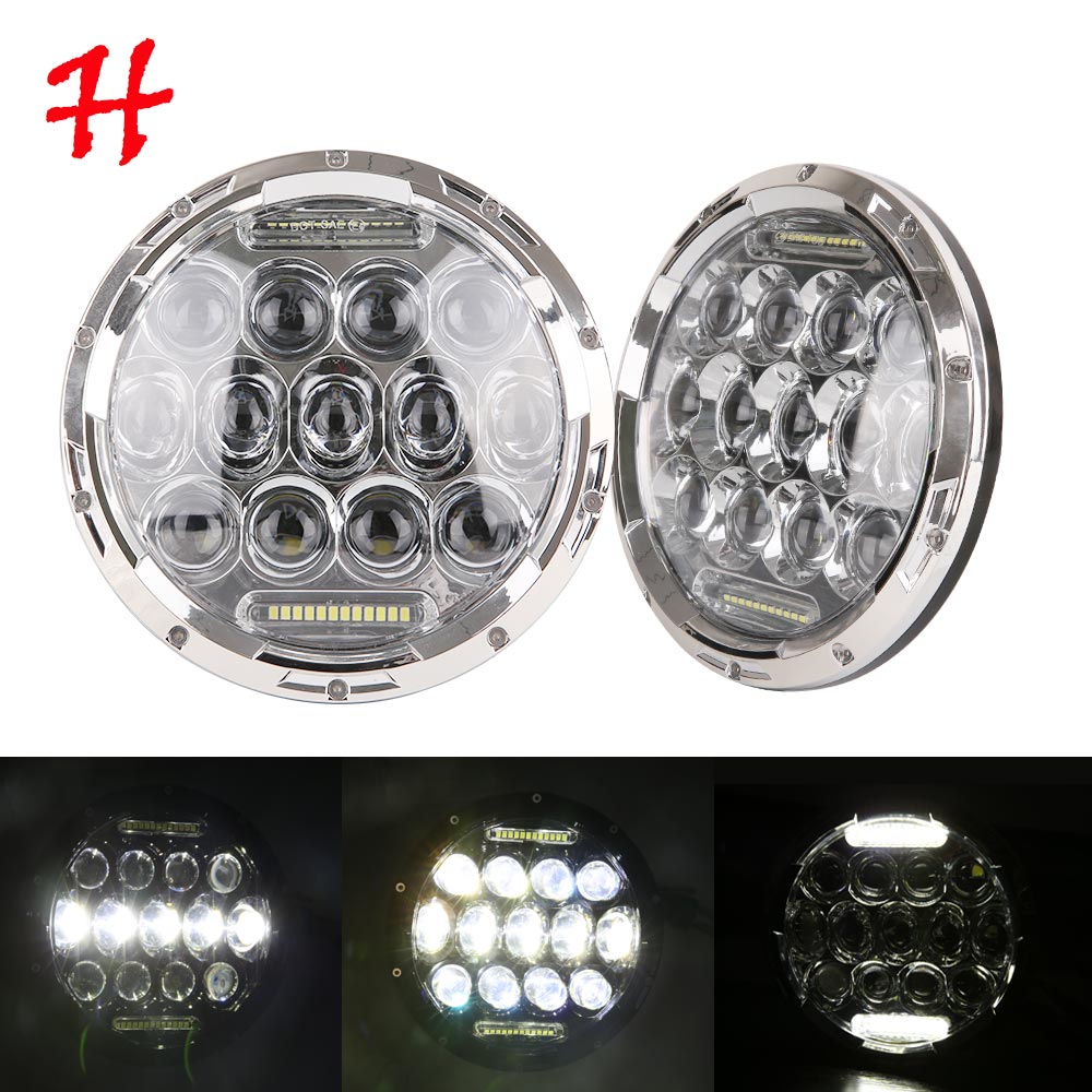 Voor Lada Niva 4X4 7 ''Led Koplamp H4 Hoge Dimlicht Ronde Auto Running Lights Koplamp Voor jeep Wrangler Jk Land Rover Verdedigen