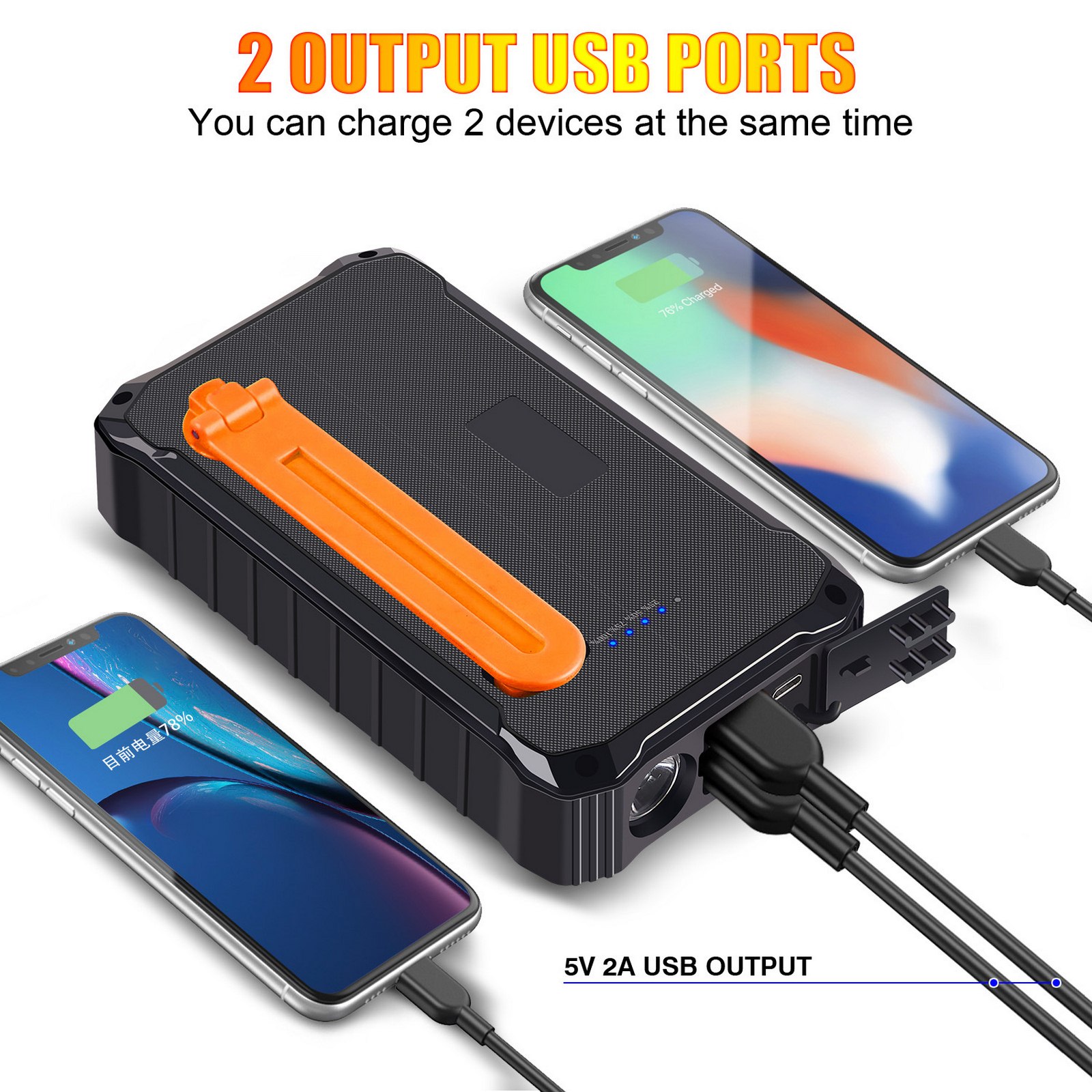12000mAh Hand Crank Solar Power Bank Charger Portable Solar Charger Powerbank LED Flashlight Outdoor Emergency Light Tools