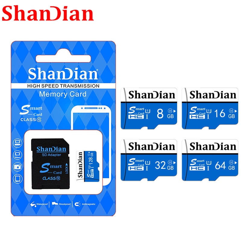 Shandian Real Capaciteit 4Gb 8Gb 16Gb 32Gb 64Gb Micro Sd Kaart Tf Geheugenkaart Voor Telefoon camera Conputer