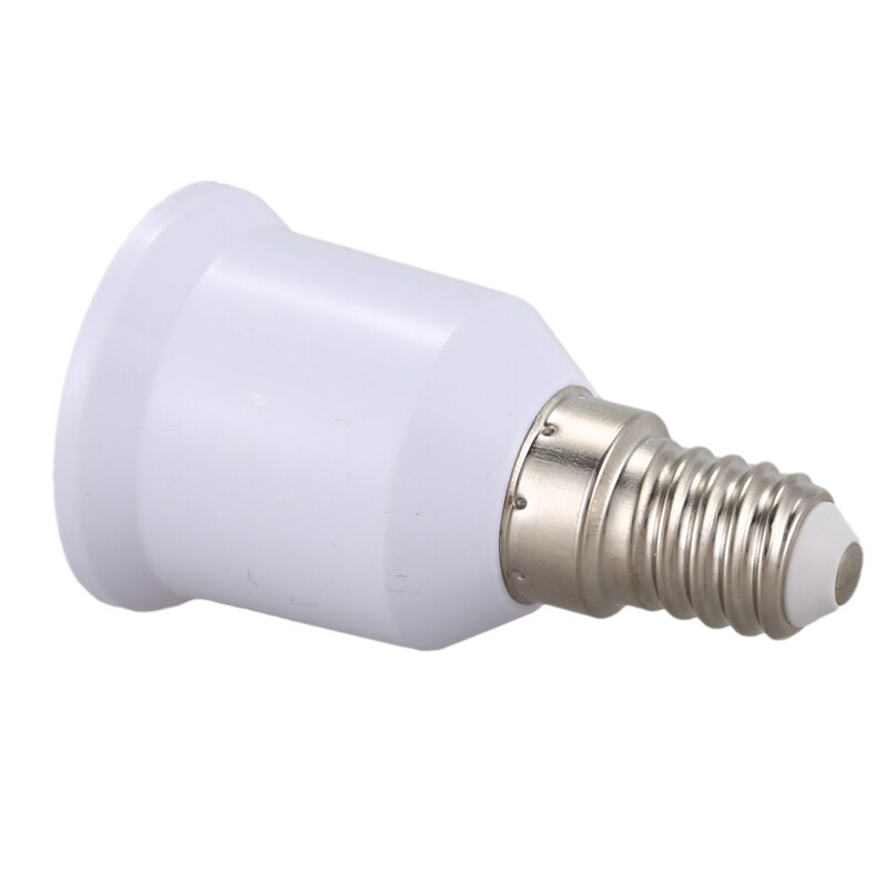5 stk  e14, e27 adapter base skrue ledet pære stikket konverter, hvid
