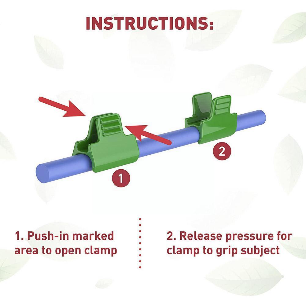 24/30pcs 11mm/16mm Pipe Clamps Greenhouse Clamp Clips Plant Stakes Snap Clamps Plastic Pipe Clamps For Garden Film Buckle C T6N6