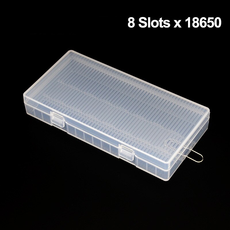 Hard Plastic Battery Case For 18650 Battery Holder Storage Cases For 2/4/8 16340 AA/AAA Rechargeable Battery Container Box: X8 Slots 18650
