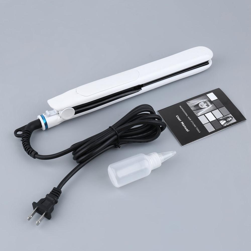 1 Set Multifunctional Ceramic Vapor Steam Hair Straightener Argan Oil Steam Hair Styling Tool Straightener: Default Title